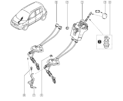 Seilzug Für Gangschaltung Original Renault Scenic Megane II 7701066651