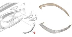 Stoßleiste Für Tür Links Vorne Neues Original Citroen C5 III 96785135CL