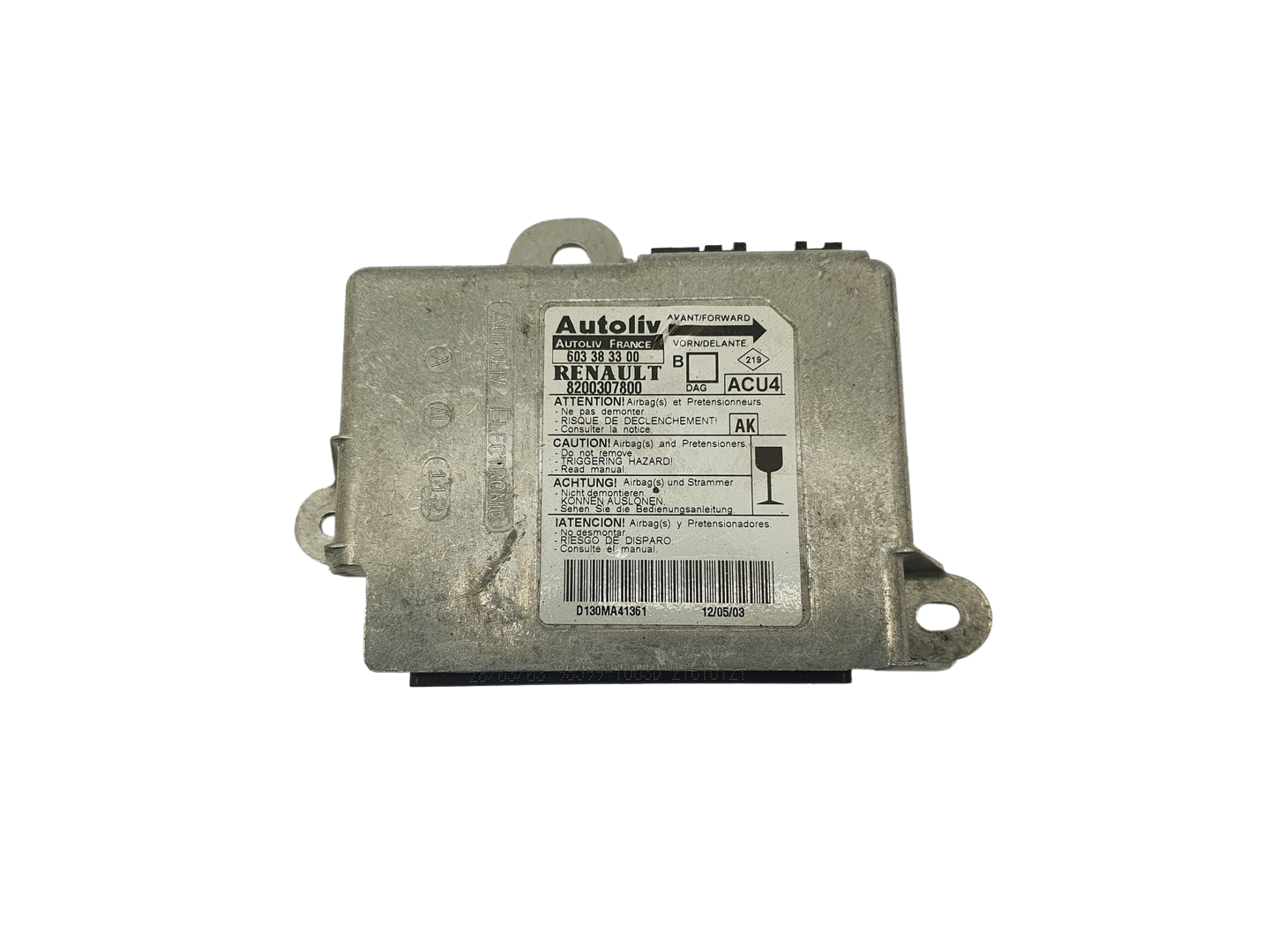 Steuergerät 8200307800 603383300 Renault Autoliv main product photo