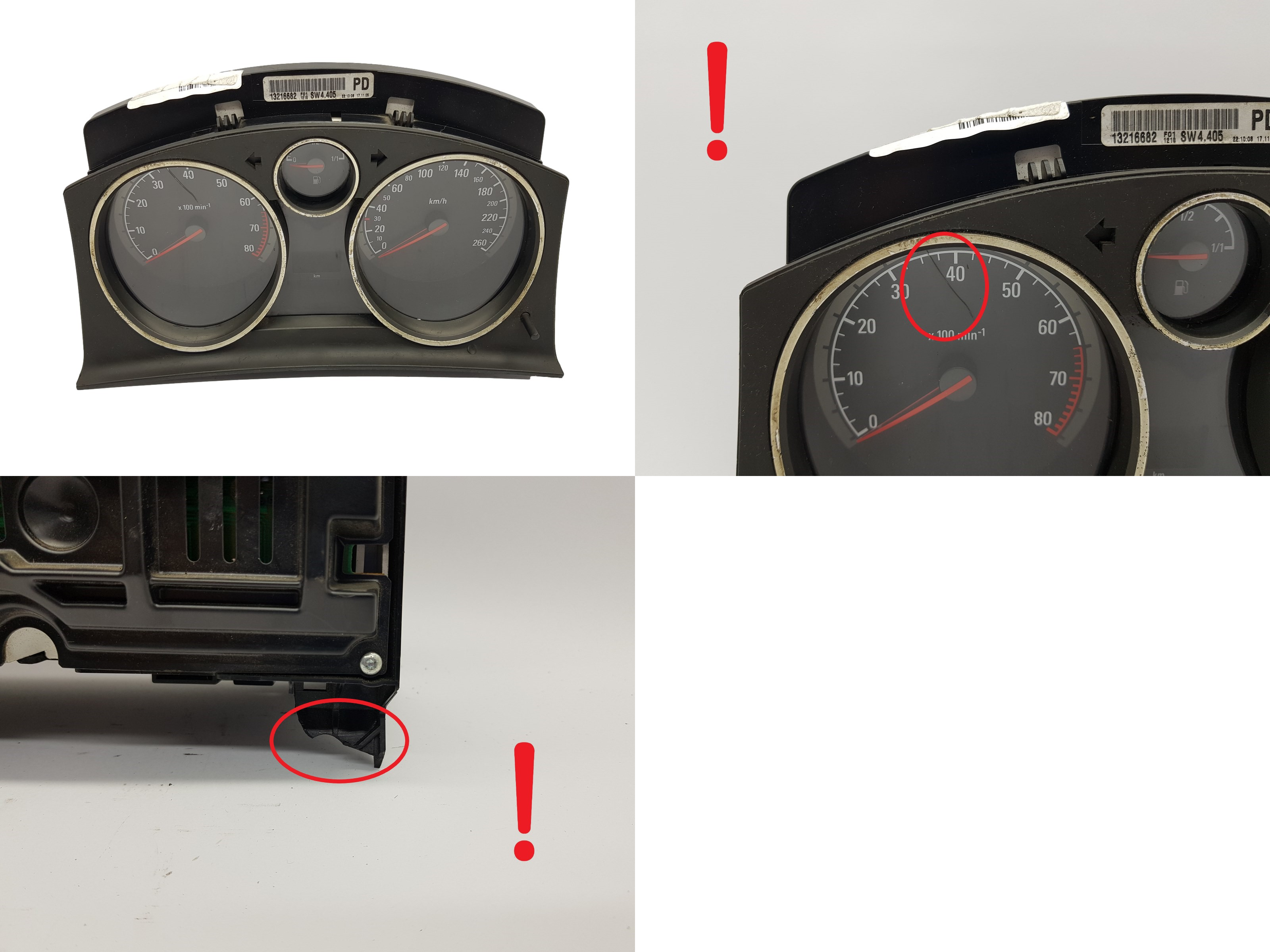 Tacho Kombiinstrument Opel Astra H 13216682PD 2565 main product photo