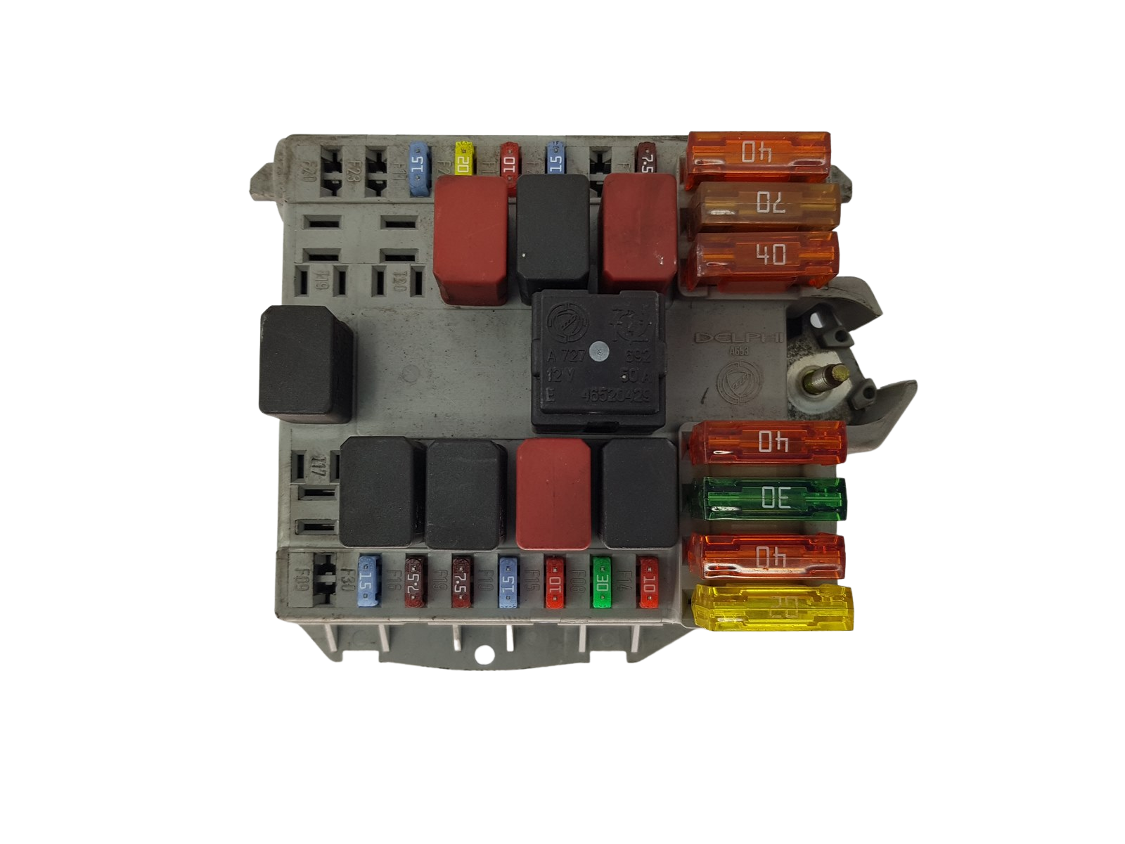 Sicherungskasten Relaiskasten Fiat 51763772 Delphi 19991 main product photo
