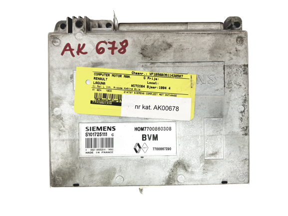 Steuergerät S101725111C 7700860308 Renault Siemens main product photo