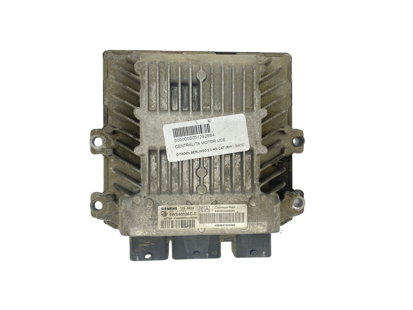 Steuergerät 5WS40136C-T 9653059380 9647423380 PSA Siemens 59891 main product photo