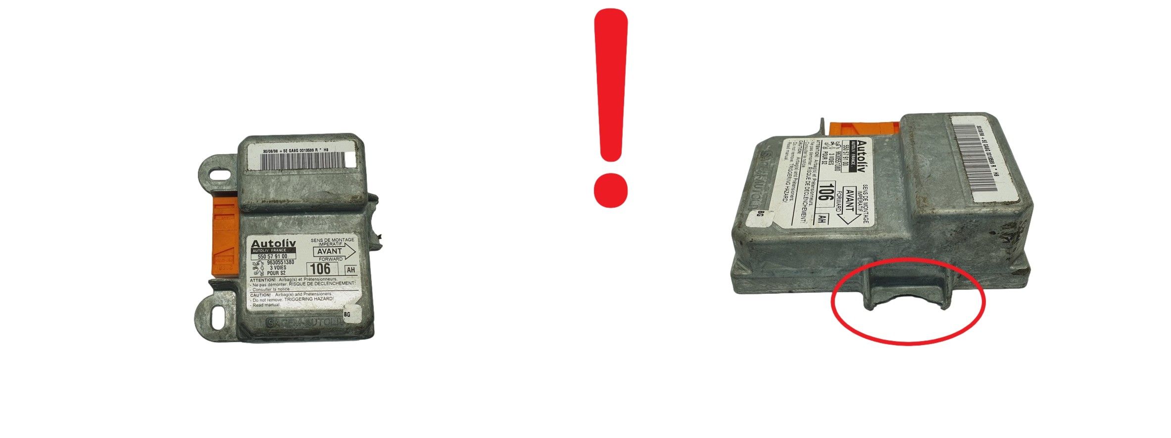 Steuergerät 9630551380 550579100 Peugeot Autoliv main product photo