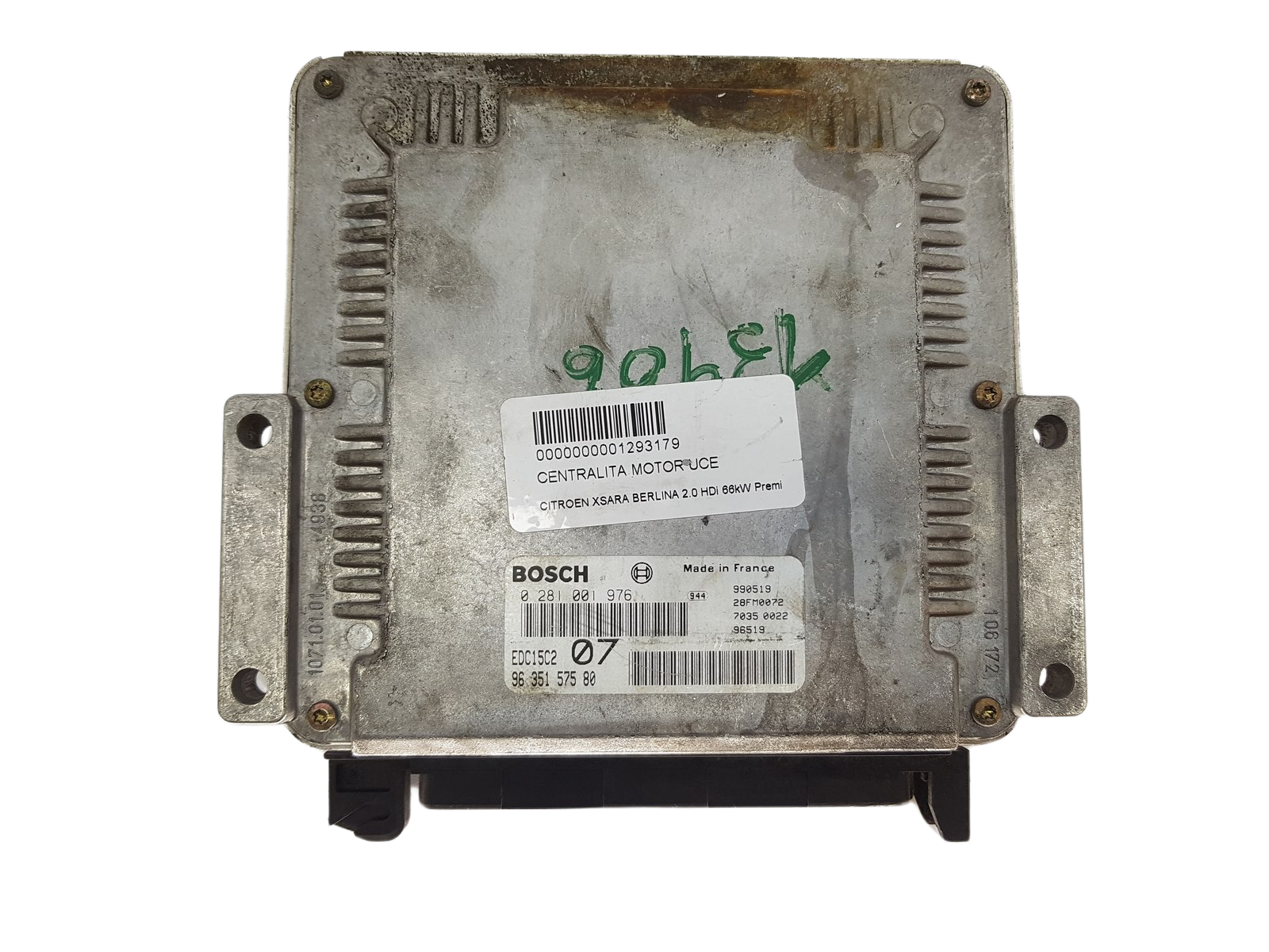 Steuergerät 0281001976 9635157580 28FM0072 PSA Bosch 3174 main product photo