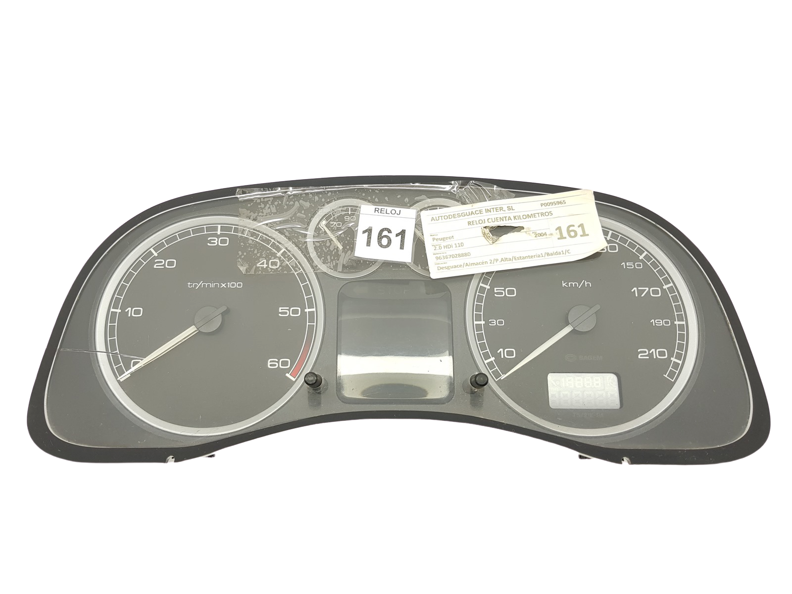 Tacho Kombiinstrument Peugeot 307 9636708880 E 05 26978 main product photo