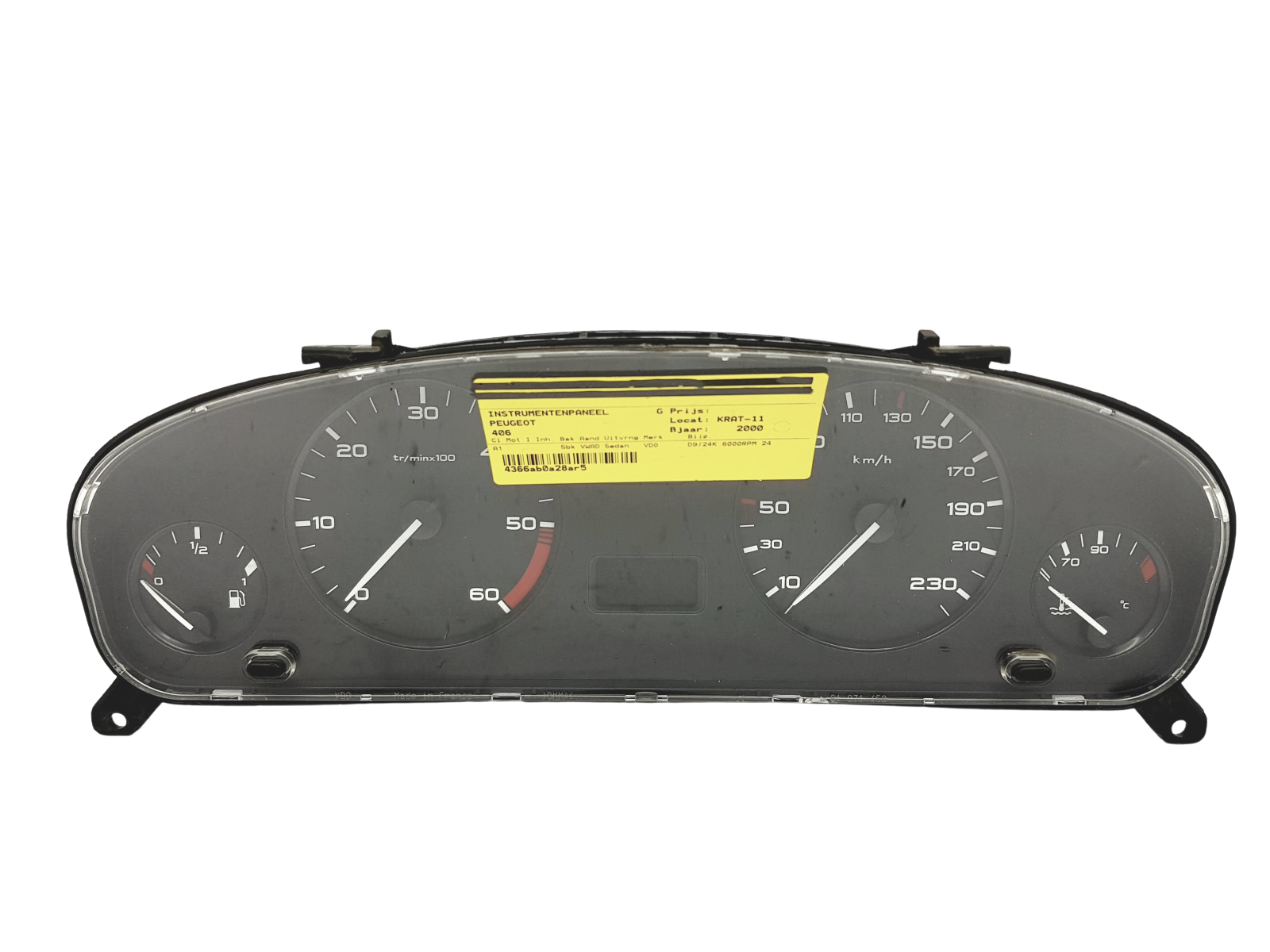 Tacho Kombiinstrument Peugeot 406 9630372780 110008882002 45089 main product photo