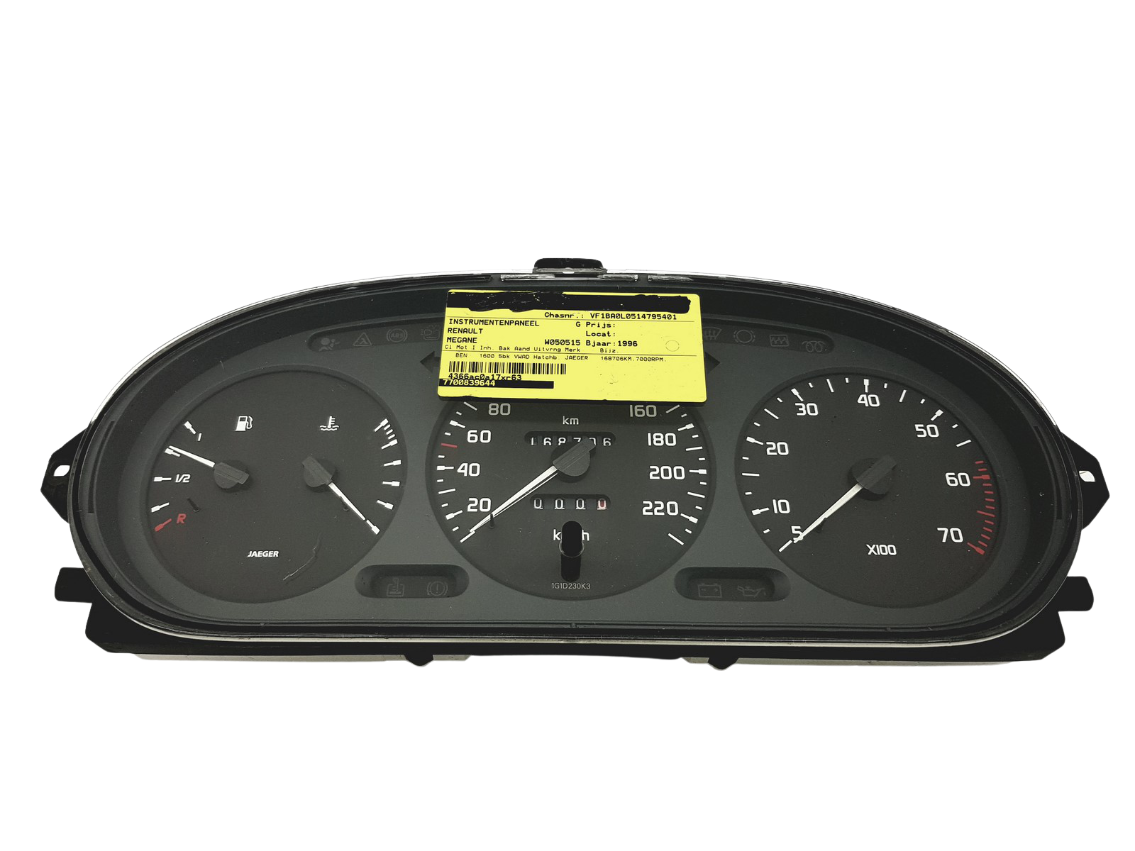 Tacho Kombiinstrument Renault Megane 1 Scenic 1 7700839644 49556 main product photo