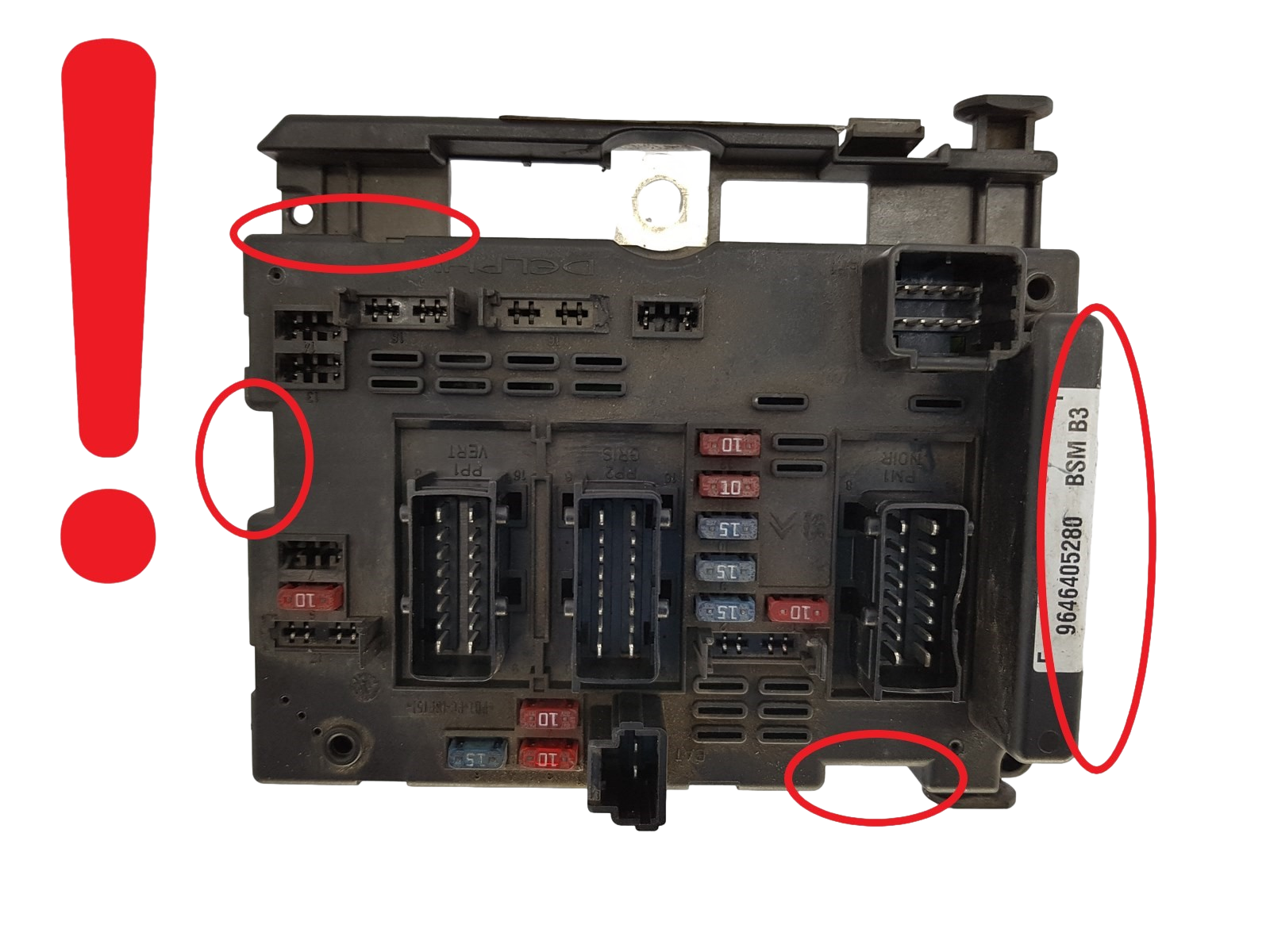 Steuergerät BSM B3 9646405280 PSA Delphi 1261 main product photo