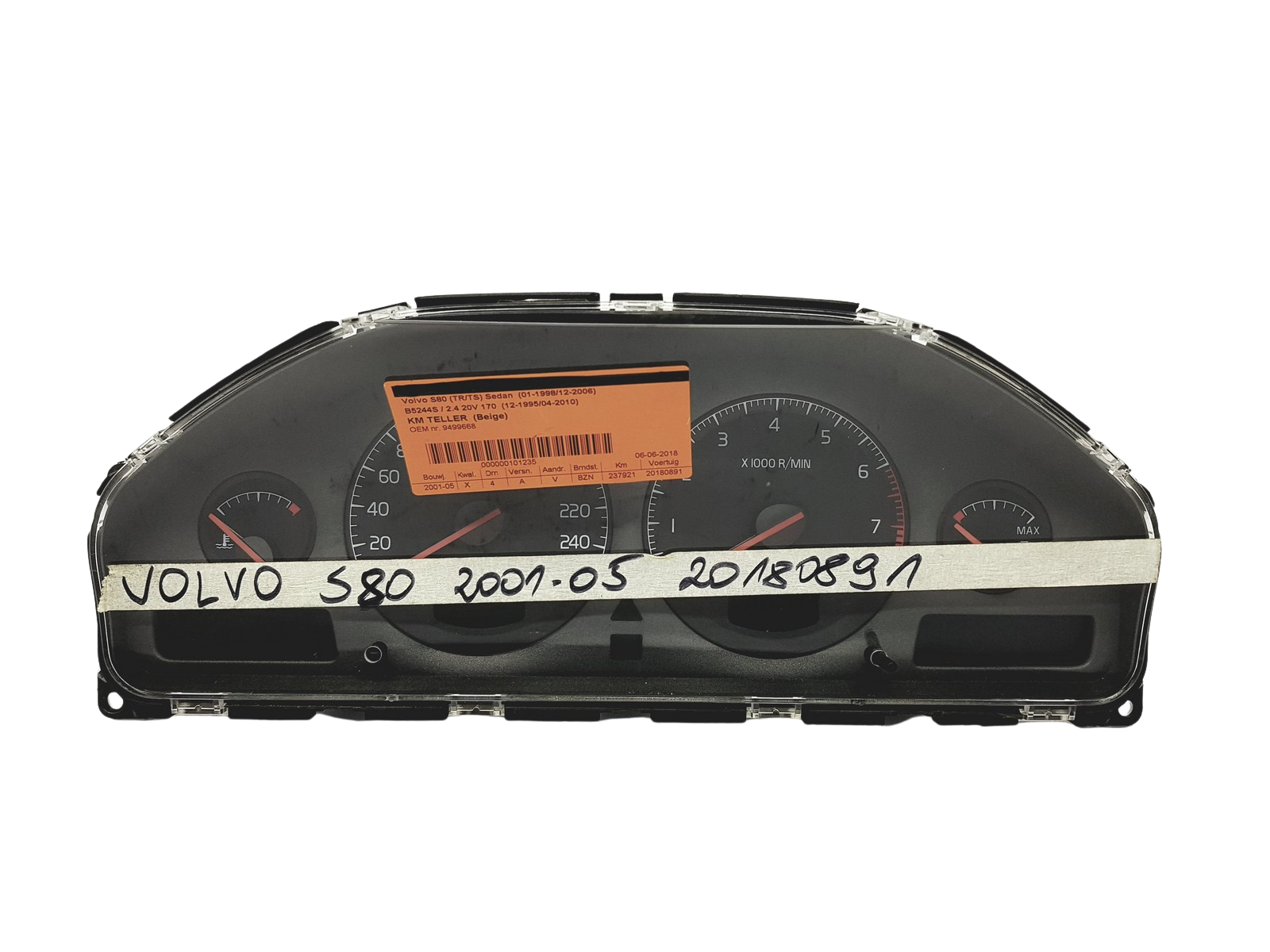 Tacho Kombiinstrument Volvo S60 V70 S80 9499668 69294-570T 52349 main product photo